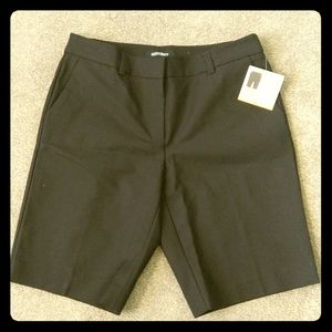 Ellen Tracy Black Board Bermuda Shorts, NWT